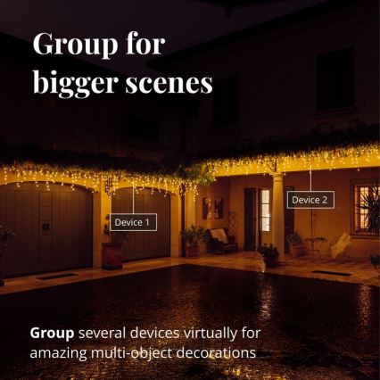 Twinkly - LED Regulação exterior Cortina de Natal ICICLE 190xLED 11,5m IP44 Wi-Fi