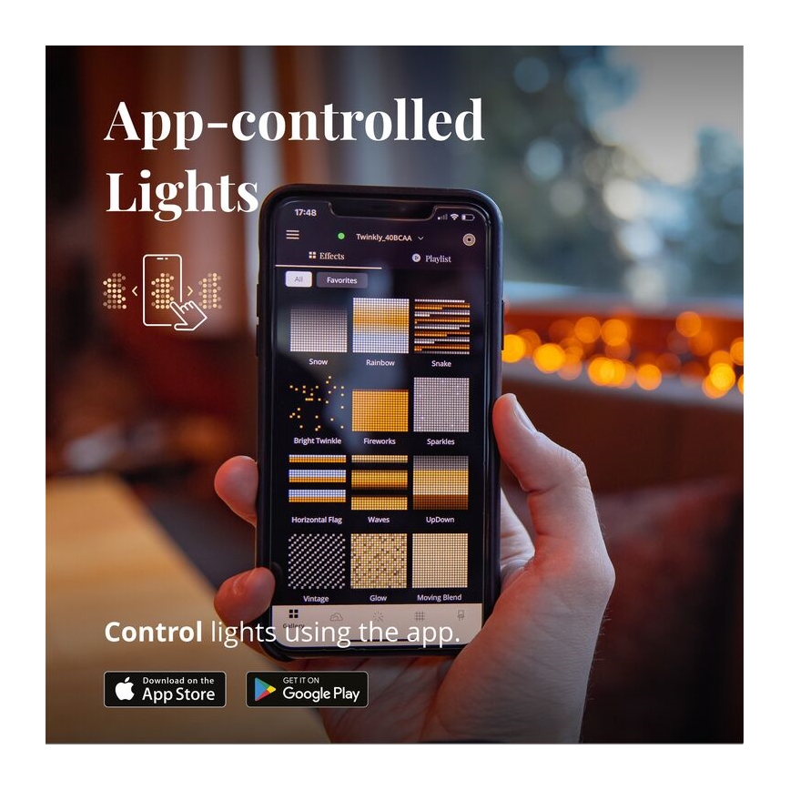 Twinkly - LED Regulação exterior Cortina de Natal ICICLE 190xLED 11,5m IP44 Wi-Fi