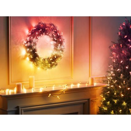 Twinkly - Luzes de Natal LED RGB reguláveis CANDIES 200 LEDs 14 m USB Wi-Fi