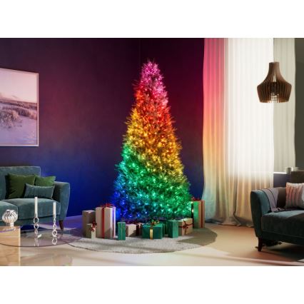 Twinkly - Luzes de Natal LED RGB reguláveis CANDIES 200 LEDs 14 m USB Wi-Fi