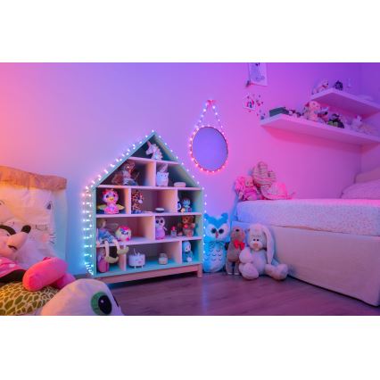 Twinkly - LED RGB Regulação Corrente de Natal CANDIES 100xLED 8 m USB Wi-Fi