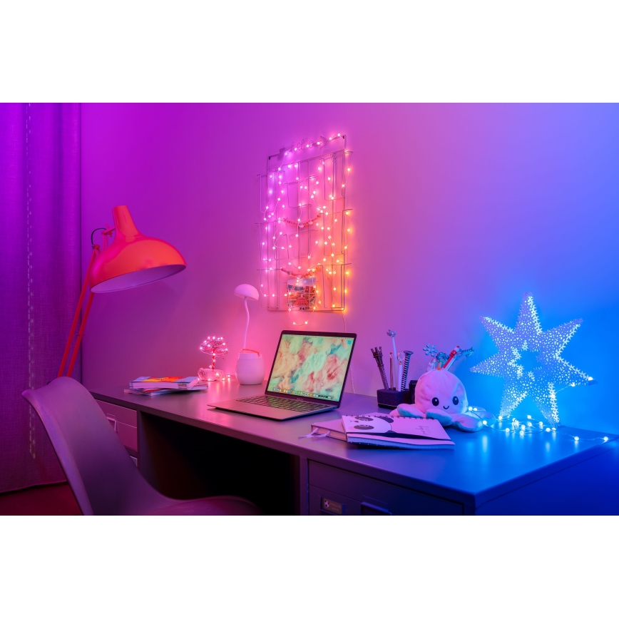 Twinkly - Corrente de Natal LED RGB regulável CANDIES 100xLED 8 m USB Wi-Fi