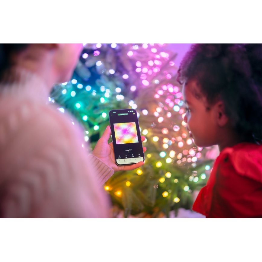 Twinkly - Corrente de Natal LED RGB regulável CANDIES 100xLED 8 m USB Wi-Fi