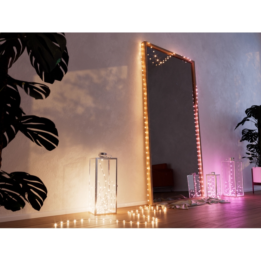 Twinkly - Corrente de Natal LED RGB regulável CANDIES 100xLED 8 m USB Wi-Fi