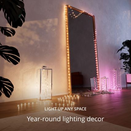 Twinkly - Corrente de Natal LED RGB regulável CANDIES 100xLED 8 m USB Wi-Fi