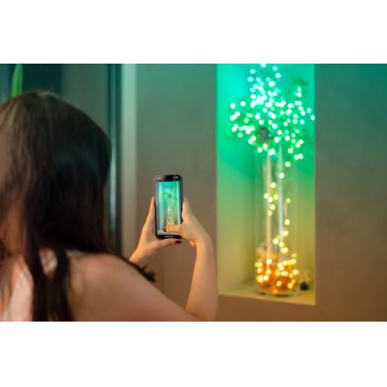Twinkly - LED RGB Regulação Corrente de Natal CANDIES 100xLED 8 m USB Wi-Fi