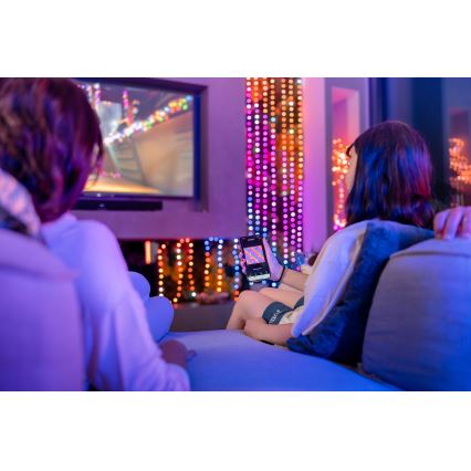 Twinkly - LED RGB Regulação Corrente de Natal CANDIES 200xLED 14 m USB Wi-Fi