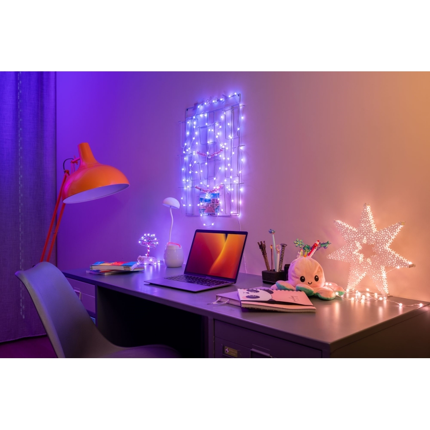 Twinkly - LED RGB Regulação Corrente de Natal CANDIES 100xLED 8 m USB Wi-Fi