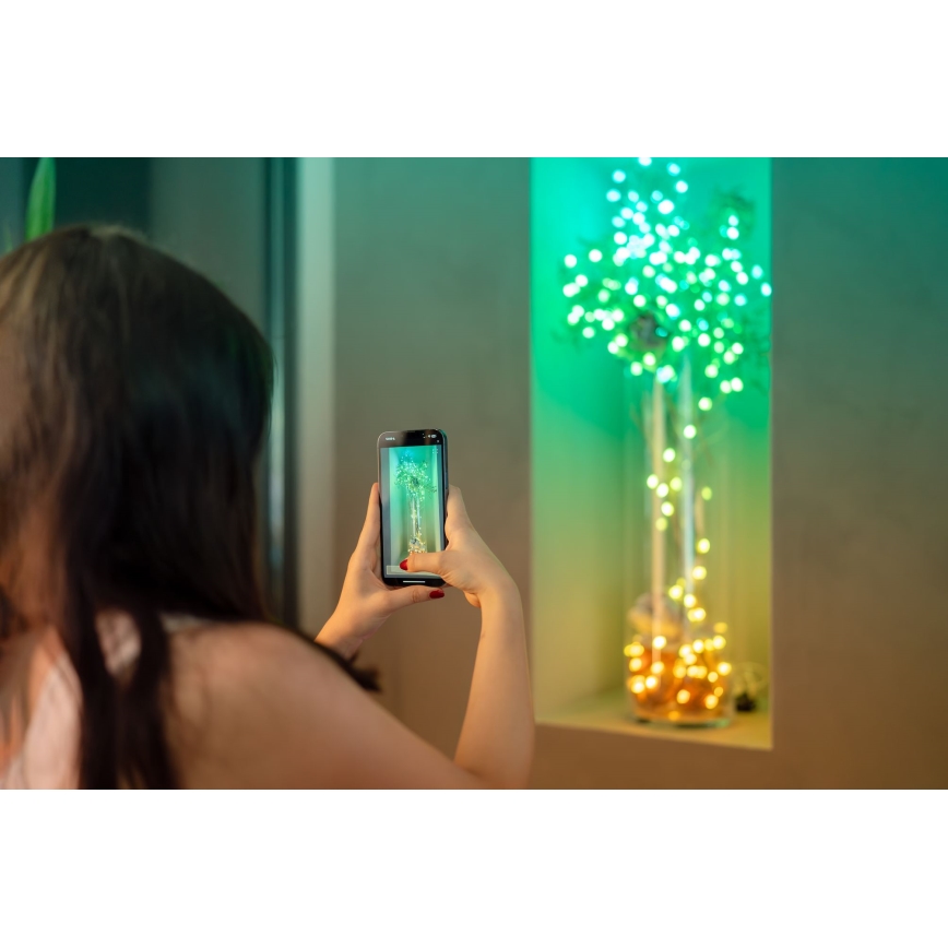 Twinkly - Cordão de luzes LED RGB regulável CANDIES 200 LEDs 14 m USB Wi-Fi