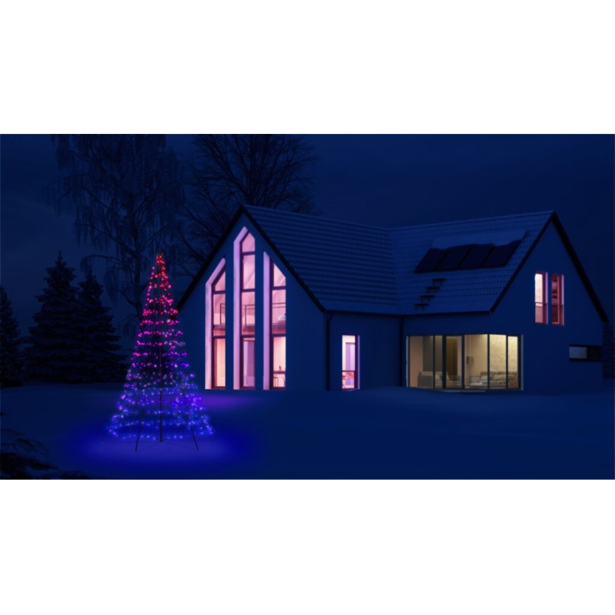 Twinkly - Árvore de Natal LED RGBW Regulável para Exterior LIGHT TREE 450xLED 3m IP44 Wi-Fi