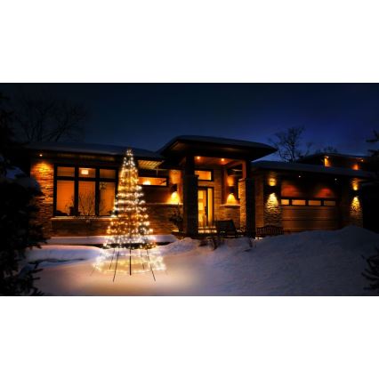 Twinkly - Árvore de Natal LED RGBW Regulável para Exterior LIGHT TREE 450xLED 3m IP44 Wi-Fi