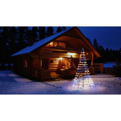 Twinkly - Árvore de Natal LED RGBW Regulável para Exterior LIGHT TREE 450xLED 3m IP44 Wi-Fi
