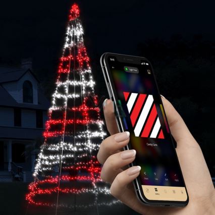 Twinkly - Árvore de Natal LED RGBW Regulável para Exterior LIGHT TREE 750xLED 4m IP44 Wi-Fi