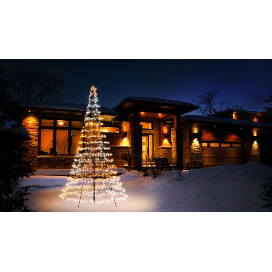 Twinkly - Árvore de Natal LED RGBW Regulável para Exterior LIGHT TREE 750xLED 4m IP44 Wi-Fi