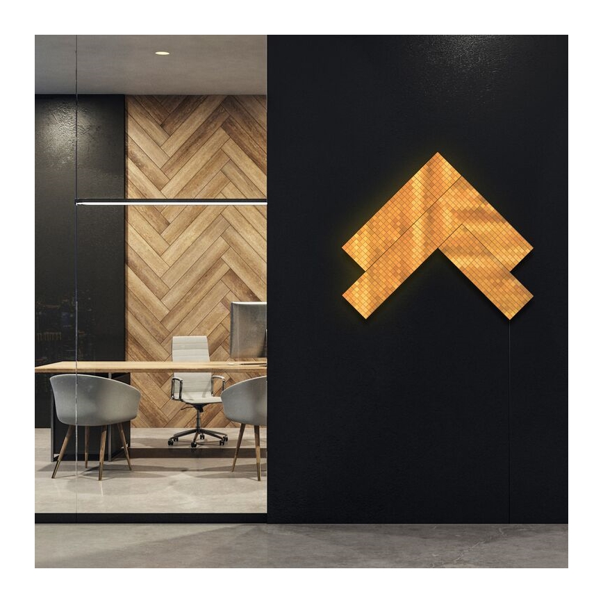 Twinkly - CONJUNTO 6xLED RGB Painel com regulação SQUARES 64xLED 16x16 cm Wi-Fi