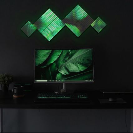 Twinkly - CONJUNTO 6xLED RGB Painel com regulação SQUARES 64xLED 16x16 cm Wi-Fi