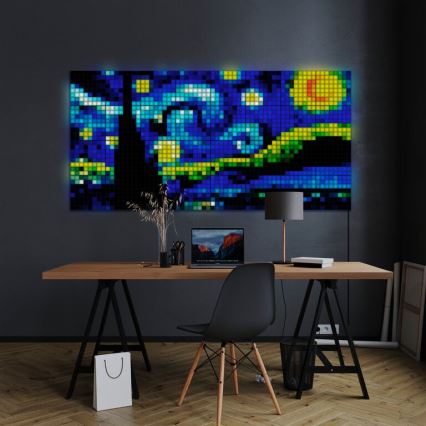 Twinkly - CONJUNTO 6xLED RGB Painel com regulação SQUARES 64xLED 16x16 cm Wi-Fi