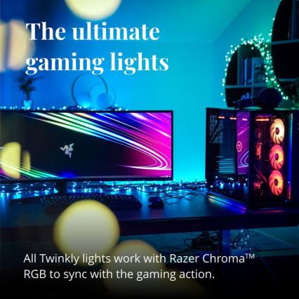 Twinkly - Cordão de luzes exterior LED RGBW regulável STRINGS 250xLED 23,5m IP44 Wi-Fi