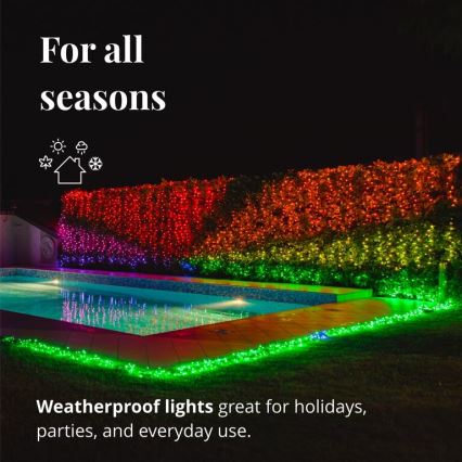 Twinkly - Cordão de luzes exterior LED RGBW regulável STRINGS 250xLED 23,5m IP44 Wi-Fi