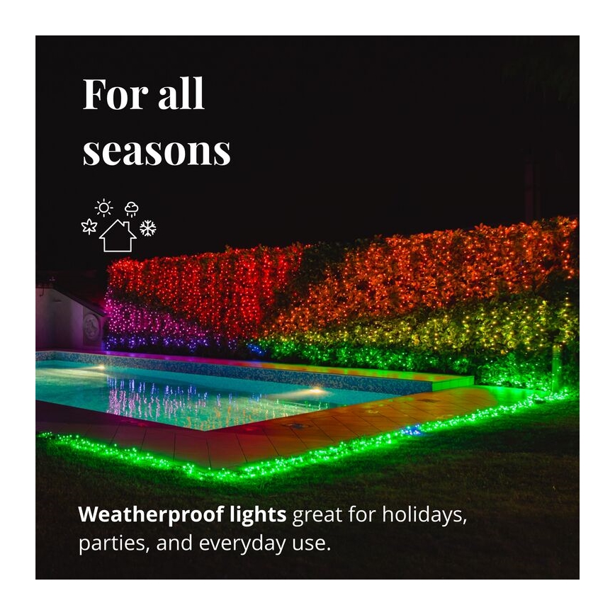 Twinkly - LED RGBW Cordão de luzes de Natal dimerizável para exterior STRINGS 250xLED 23,5m IP44 Wi-Fi