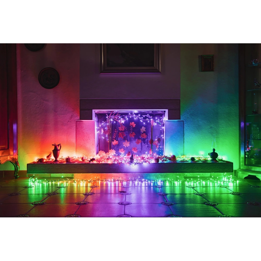 Twinkly - Guirlanda exterior LED RGBW regulável STRINGS 250xLED 23,5m IP44 Wi-Fi
