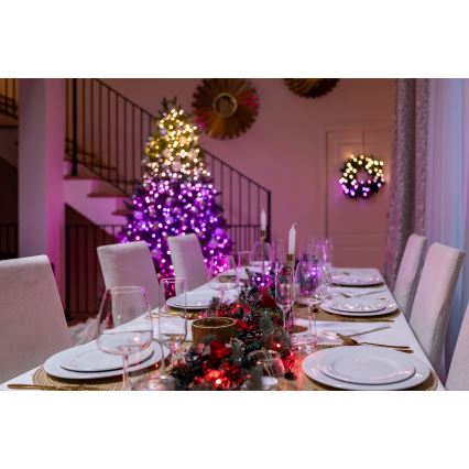 Twinkly - Guirlanda exterior LED RGBW regulável STRINGS 250xLED 23,5m IP44 Wi-Fi