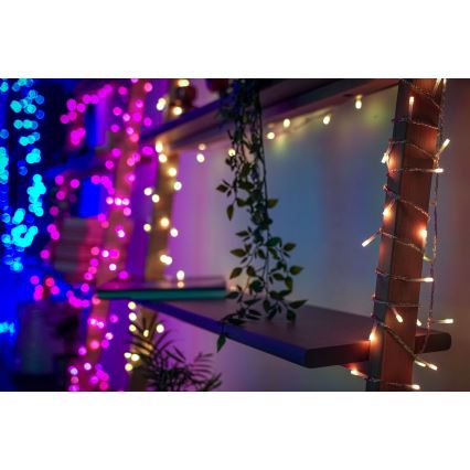Twinkly - LED RGBW Regulação exterior Corrente de Natal STRINGS 250xLED 23,5m IP44 Wi-Fi