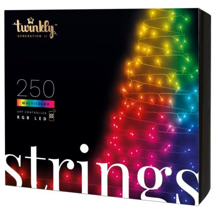 Twinkly - LED RGB Regulação exterior Corrente de Natal STRINGS 250xLED 23,5m IP44 Wi-Fi