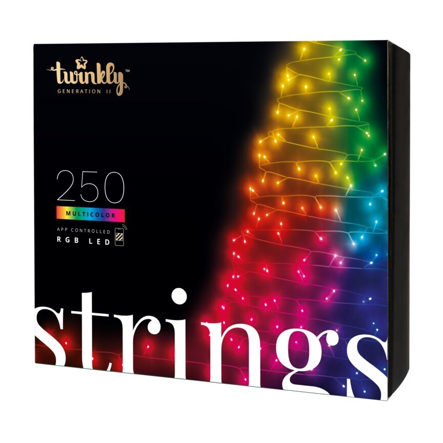 Twinkly - LED RGB Regulação exterior Corrente de Natal STRINGS 250xLED 23,5m IP44 Wi-Fi