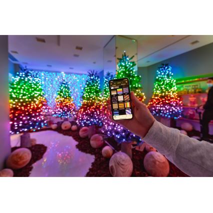 Twinkly - Cordão de luzes exterior STRINGS RGB com 250 LEDs reguláveis, 23,5 m, IP44, Wi‑Fi