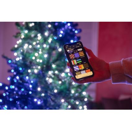 Twinkly - Cordão de luzes exterior STRINGS RGB com 250 LEDs reguláveis, 23,5 m, IP44, Wi‑Fi