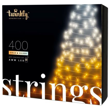 Twinkly - LED Regulação exterior Corrente de Natal STRINGS 400xLED 35,5m IP44 Wi-Fi