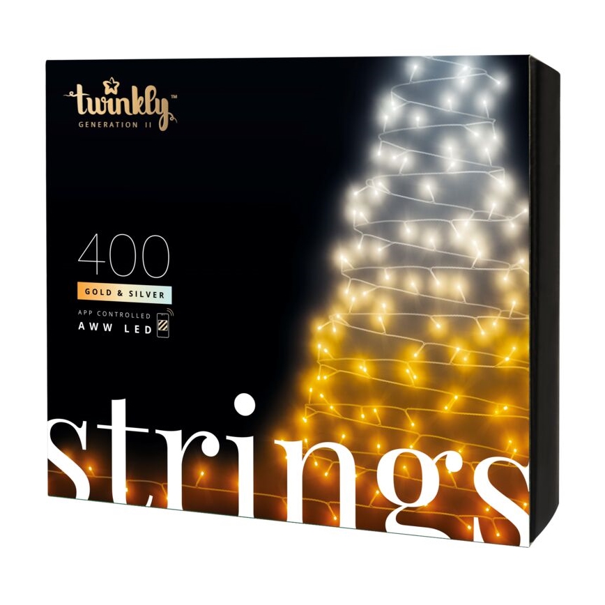 Twinkly - LED Regulação exterior Corrente de Natal STRINGS 400xLED 35,5m IP44 Wi-Fi