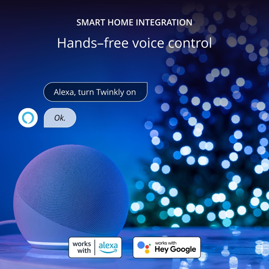 Twinkly - Corrente de Natal exterior LED RGB regulável 750xLED 63,5m IP44 Wi-Fi