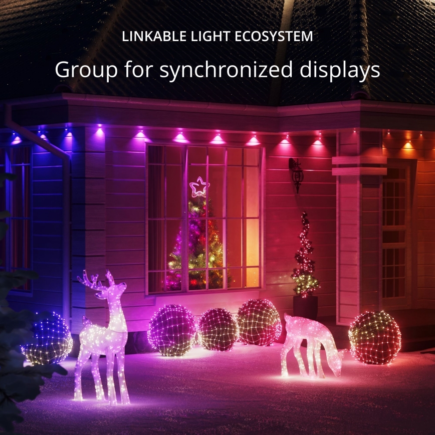Twinkly - Corrente de Natal exterior LED RGB regulável 750xLED 63,5m IP44 Wi-Fi