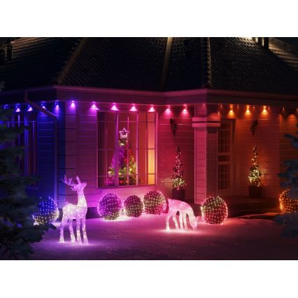 Twinkly - Estrela de Natal LED RGB regulável 76xLED USB Wi-Fi