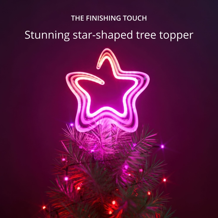 Twinkly - Estrela de Natal LED RGB regulável 76xLED USB Wi-Fi
