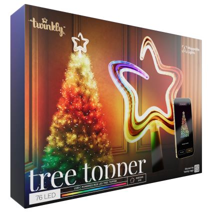 Twinkly - Estrela de Natal LED RGB regulável 76xLED USB Wi-Fi