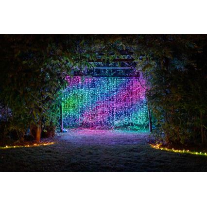Twinkly - Cortina de Natal LED RGBW regulável para exterior CURTAIN 210xLED 6,1m IP44 Wi-Fi