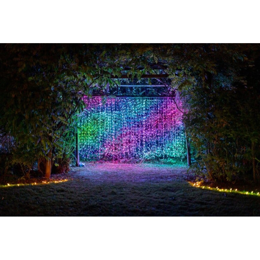 Twinkly - Cortina de Natal LED RGBW regulável para exterior CURTAIN 210xLED 6,1m IP44 Wi-Fi