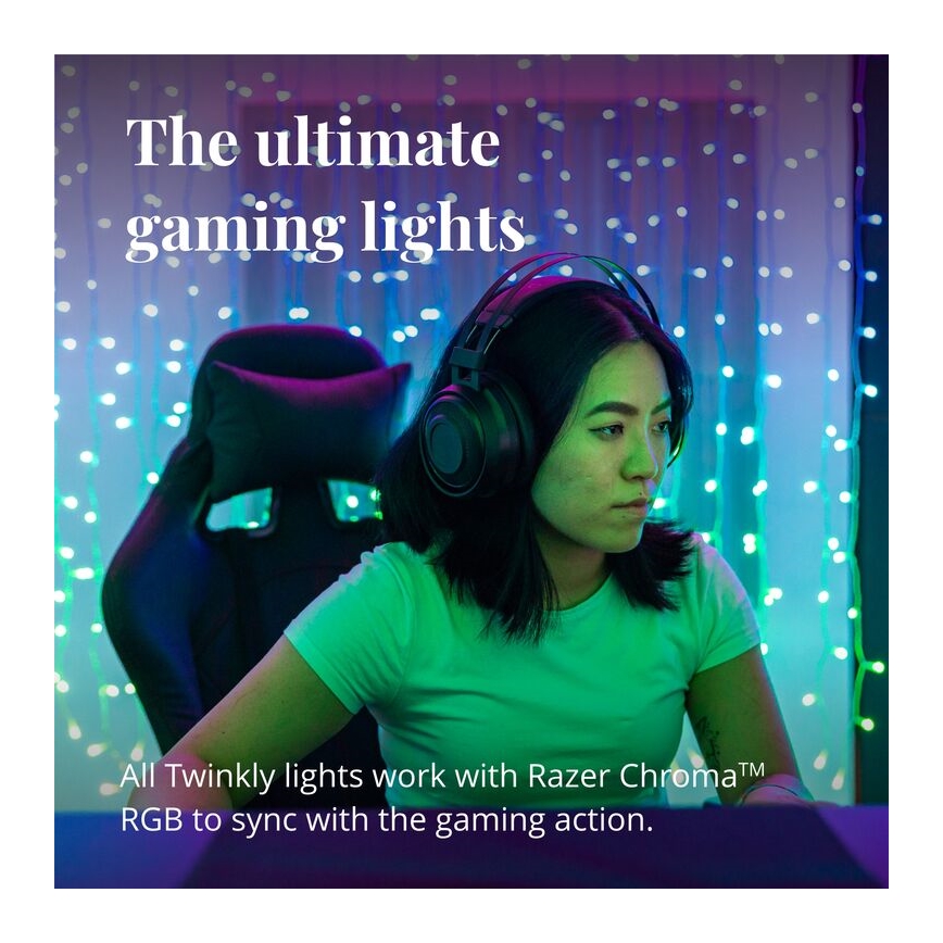 Twinkly - Cortina de Natal LED RGBW regulável para exterior CURTAIN 210xLED 6,1m IP44 Wi-Fi