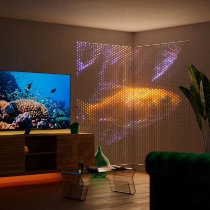 Twinkly - Cortina de Natal LED RGB regulável MATRIX 500xLED 0,5x2,4 m Wi-Fi