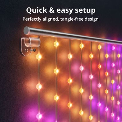 Twinkly - Cortina de Natal LED RGB regulável MATRIX 500xLED 0,5x2,4 m Wi-Fi