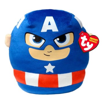 TY - Brinquedo de peluche Squishy CAPITÃO AMÉRICA 22 cm