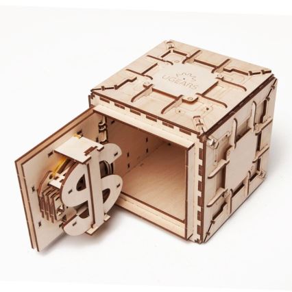 Ugears - 3D puzzle mecânico de madeira Cofre