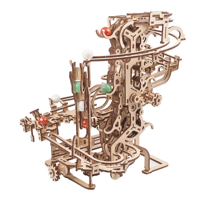 Ugears - 3D puzzle mecânico de madeira Corrente Marble Run