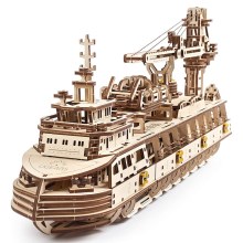 Ugears - 3D puzzle mecânico de madeira Navio de investigação