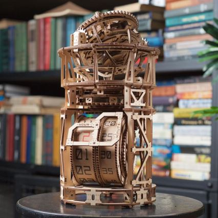 Ugears - 3D puzzle mecânico de madeira Relógio com turbilhão