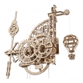 Ugears - 3D puzzle mecânico de madeira Relógio de parede Aero