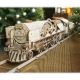 Ugears - 3D puzzle mecânico de madeira V-Express locomotiva a vapor com vagão